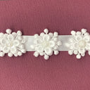 Beaded 3D Guipure Floral Lace Trim 1"