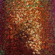 Iridescent All Over Sequins Polyester Fabric - Orange Iridescent, Black Mesh, 60" Width (1 Yard)