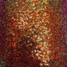 Iridescent All Over Sequins Polyester Fabric - Orange Iridescent, Black Mesh, 60" Width (1 Yard)