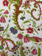 Teal And Pink Paisley Polyester Spandex Fabric - Teal And Pink Paisley, 58"/60" Width (1 Yard)