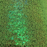 Iridescent All Over Sequins Polyester Fabric - Orange Iridescent, Black Mesh, 60" Width (1 Yard)