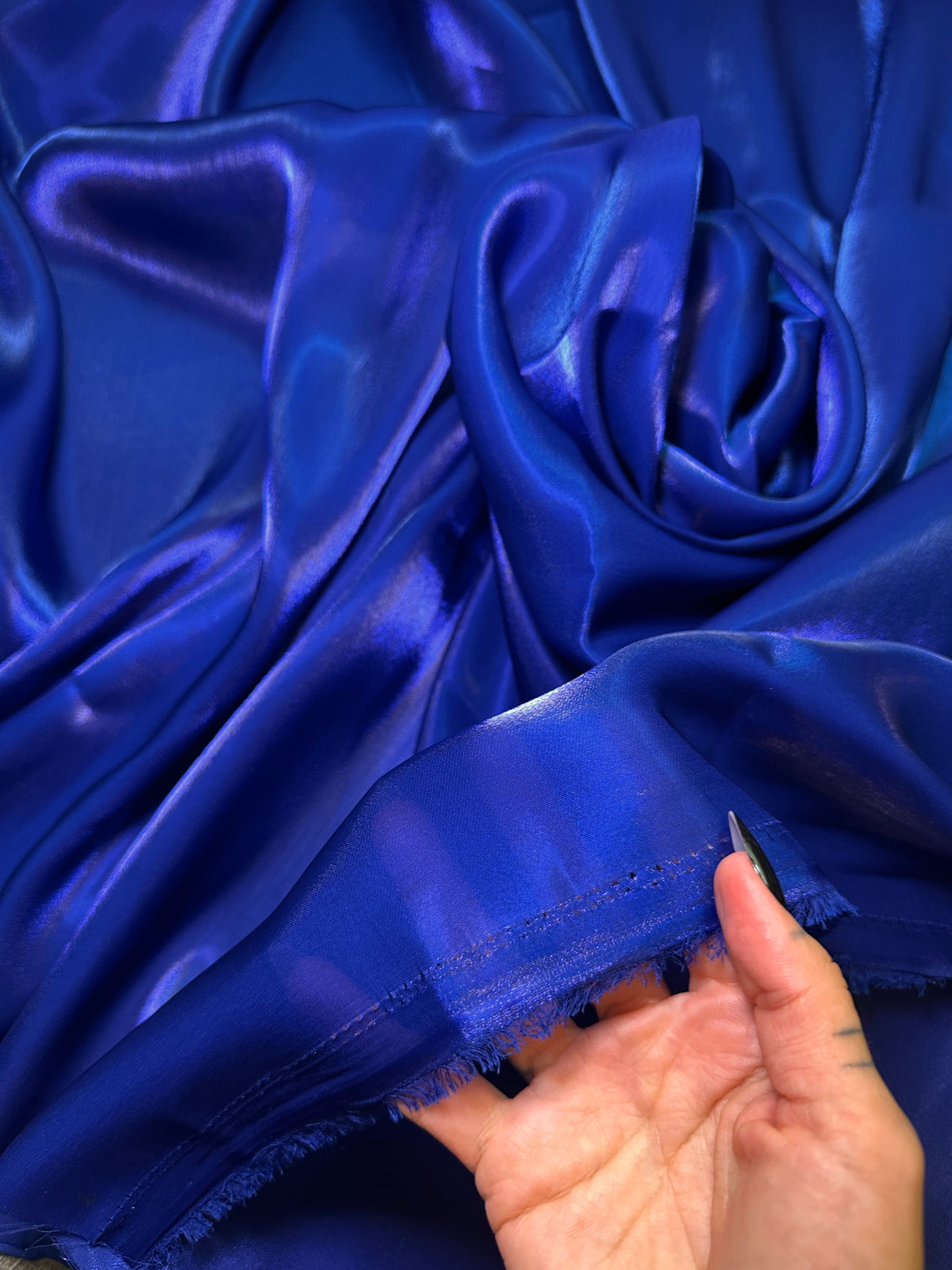 Liquid Shimmery Chiffon Royal Blue