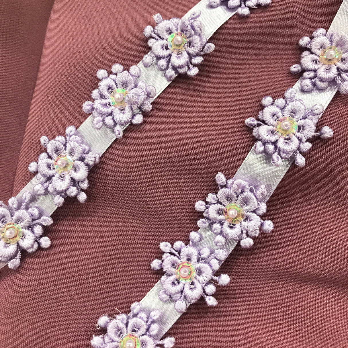 Beaded 3D Guipure Floral Lace Trimming