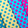 E-Z Dots Matte Nylon Spandex Fabric - Multicolor Polka Dots, 58/60" Width (1 Yard)