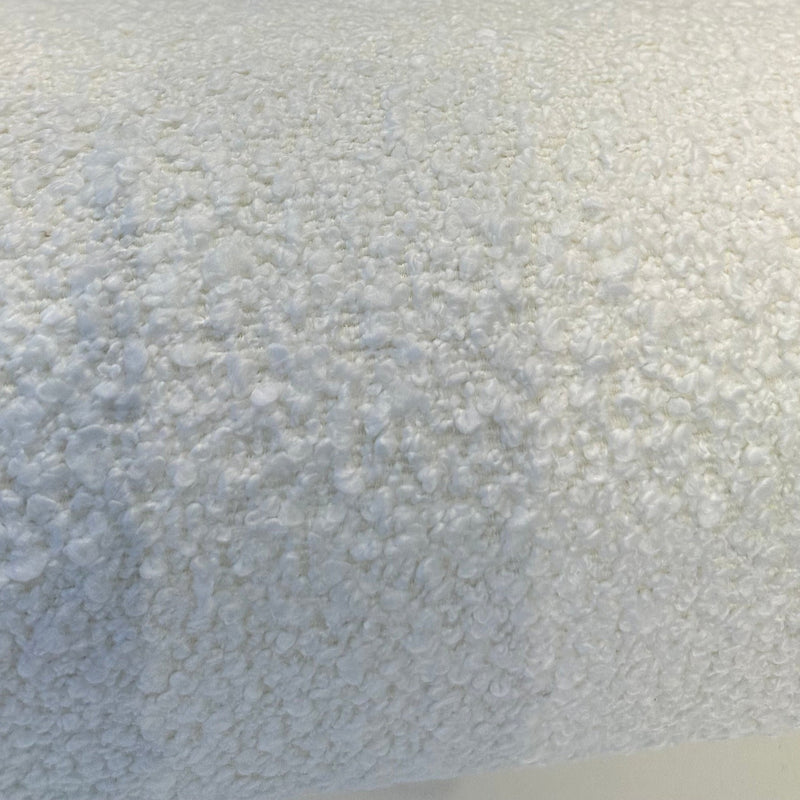Robert Allen Heavy Boucle Polyester Fabric - White Cream Boucle, 54"-56" Width, 690 GSM (1 Yard)