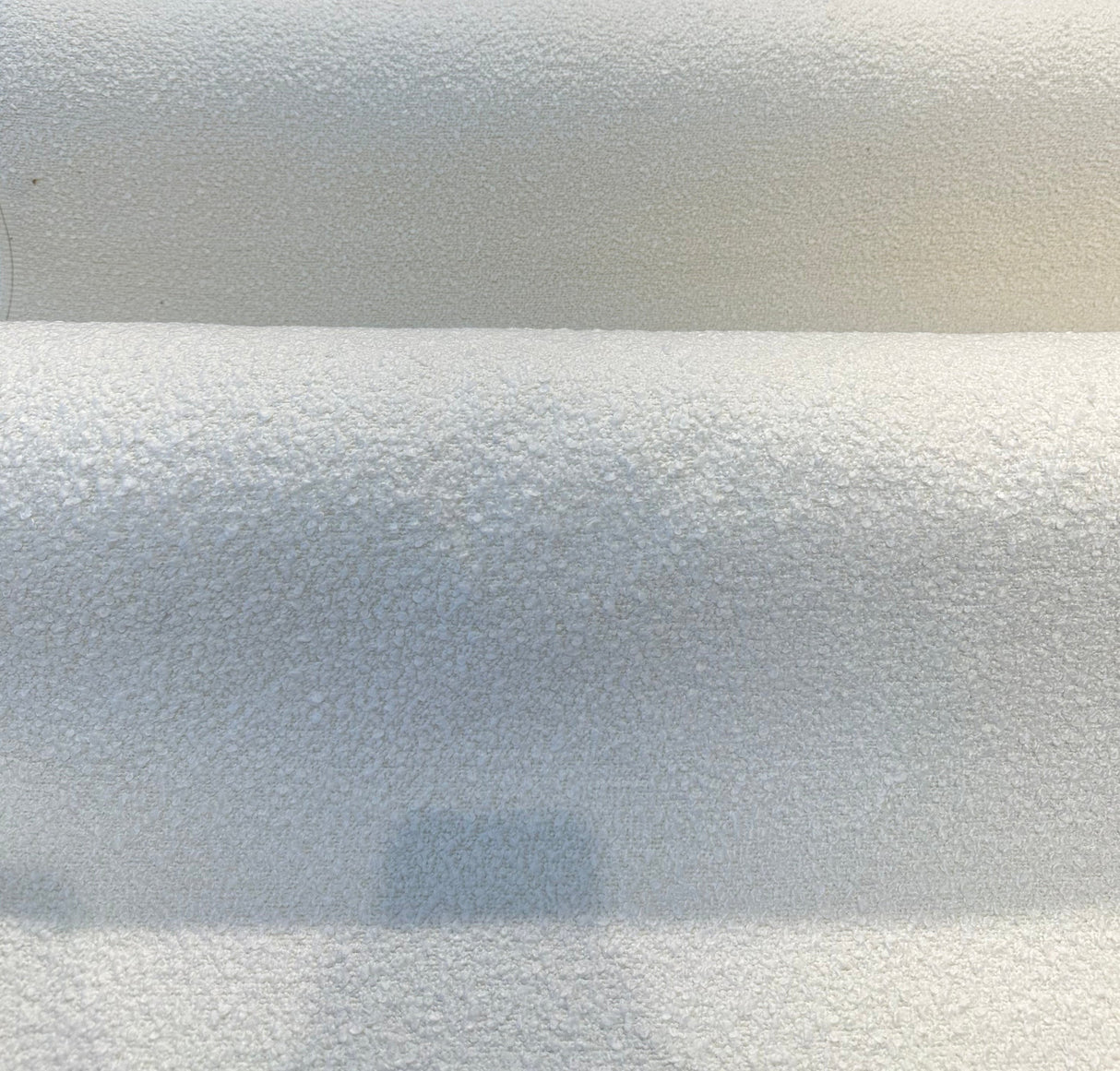 Robert Allen Heavy Boucle Polyester Fabric - White Cream Boucle, 54"-56" Width, 690 GSM (1 Yard)
