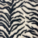 1 yarda de tela de piel sintética lujosa con estampado de tigre blanco y negro 100% poliéster