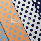E-Z Dots Matte Nylon Spandex Fabric - Multicolor Polka Dots, 58/60" Width (1 Yard)