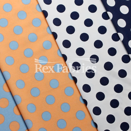 E-Z Dots Matte Nylon Spandex Fabric - Multicolor Polka Dots, 58/60" Width (1 Yard)