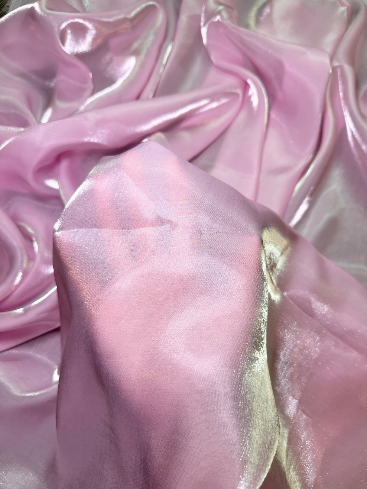 Liquid Shimmery Chiffon Baby Pink