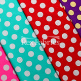 E-Z Dots Matte Nylon Spandex Fabric - Multicolor Polka Dots, 58/60" Width (1 Yard)
