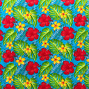 Cotton Tropical Flowers Fabric All Over Print