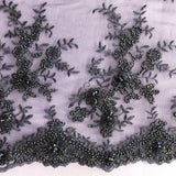Beaded 3D Floral Lace Trimming 21" Wide