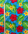 All Over Tropical Flowers Cotton Fabric - Tropical Floral Print, 36" X 42" (1 Yard)