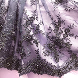 Beaded 3D Floral Lace Trimming 21" Wide