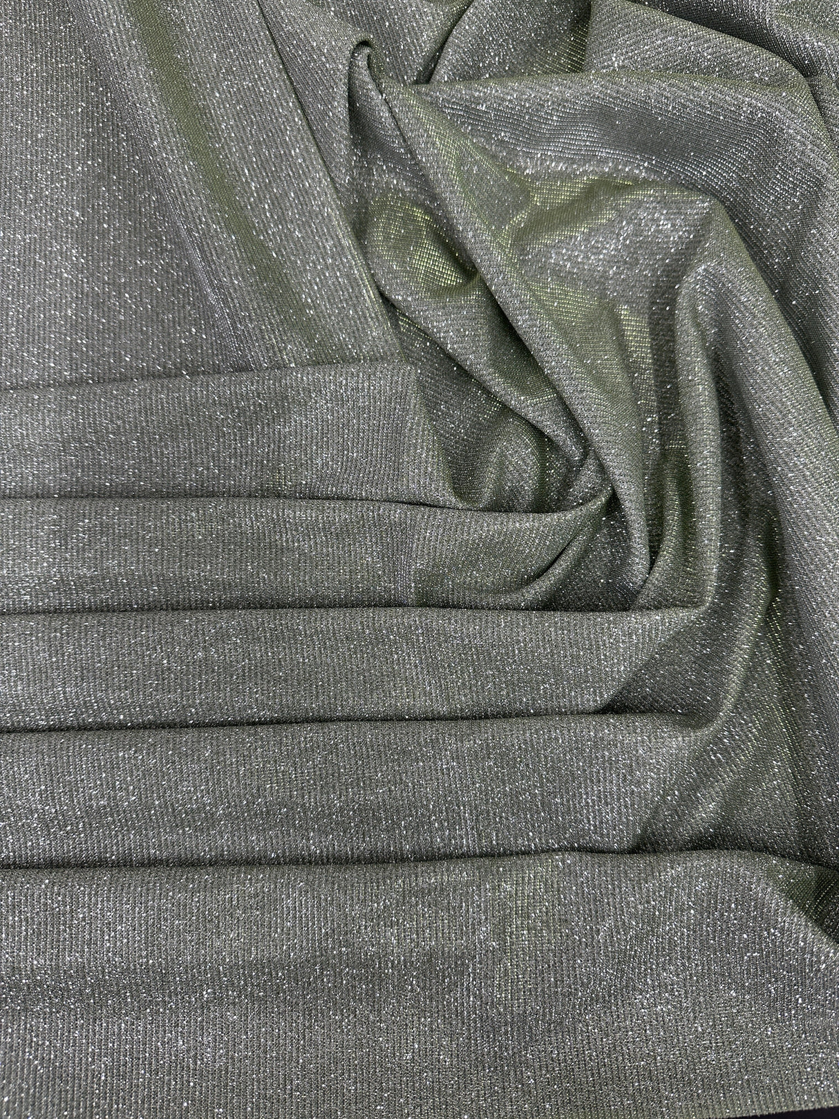 Stretch Metallic Lurex Sage Green