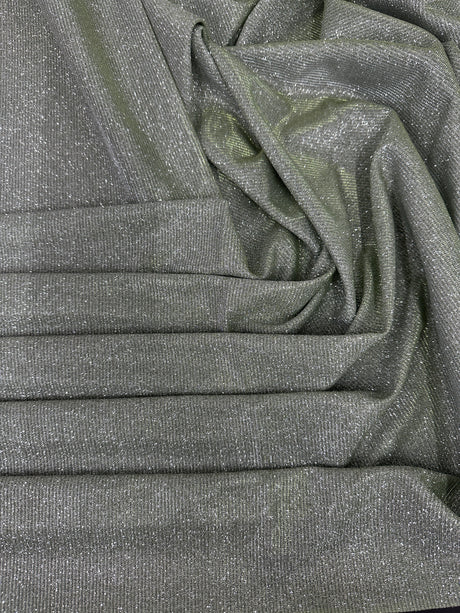 Stretch Metallic Lurex Sage Green