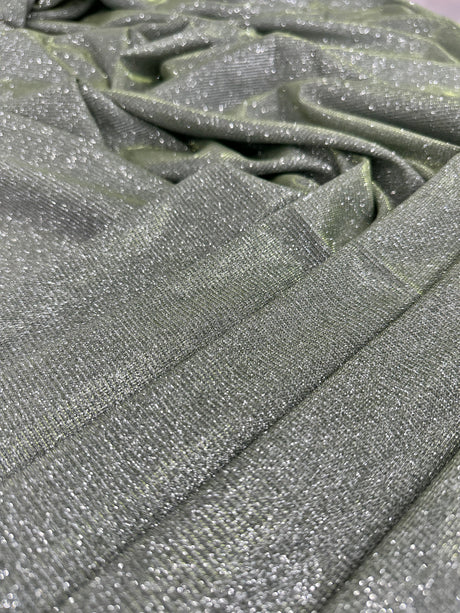 Stretch Metallic Lurex Sage Green