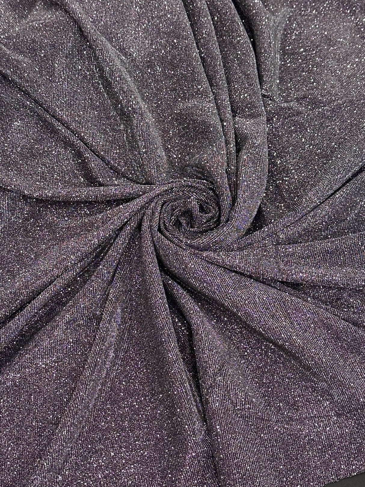 Stretch Metallic Lurex Silver-Purple Iridescent