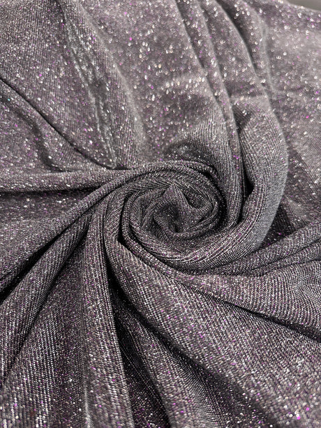 Stretch Metallic Lurex Silver-Purple Iridescent