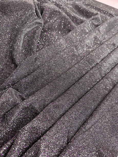 Stretch Metallic Lurex Silver-Purple Iridescent