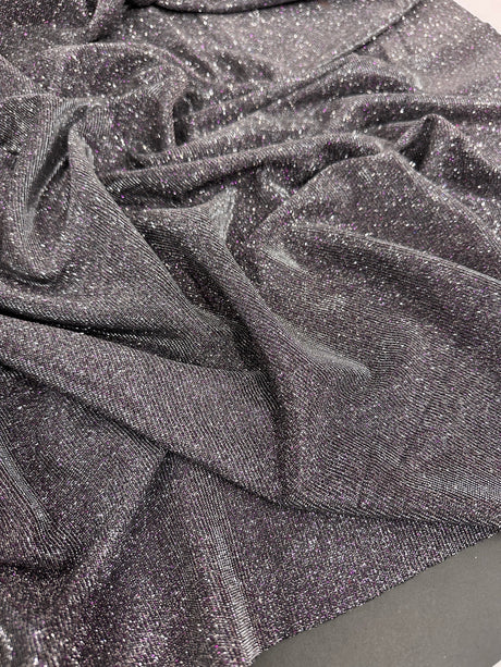 Stretch Metallic Lurex Silver-Purple Iridescent