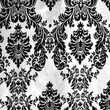 Damask Flocked Taffeta Fabric - 100 Percent Polyester Fabric, Damask Pattern, 60" Width (1 Yard)