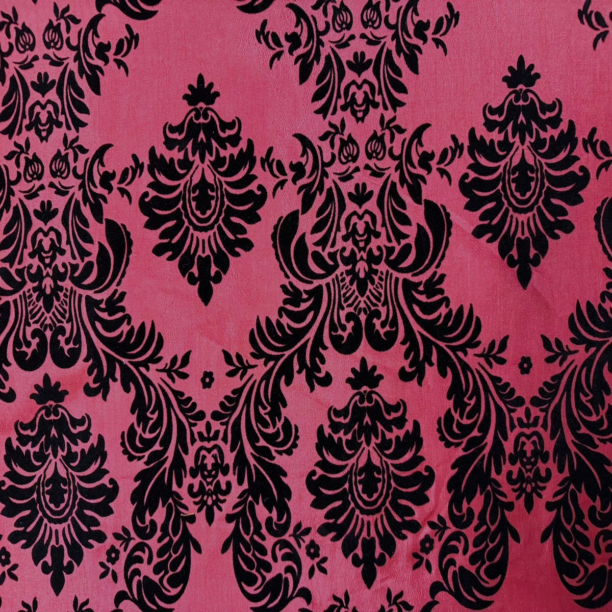 Damask Flocked Taffeta Fabric - 100 Percent Polyester Fabric, Damask Pattern, 60" Width (1 Yard)