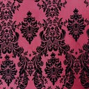 Damask Flocked Taffeta Fabric