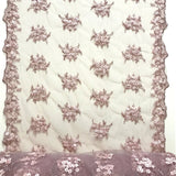 Beaded Floral Lace Trimming 21" Wide