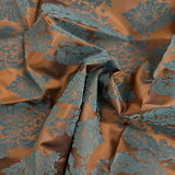 Damask Flocked Taffeta Fabric - 100 Percent Polyester Fabric, Damask Pattern, 60" Width (1 Yard)