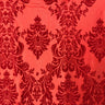 Damask Flocked Taffeta Fabric - 100 Percent Polyester Fabric, Damask Pattern, 60" Width (1 Yard)