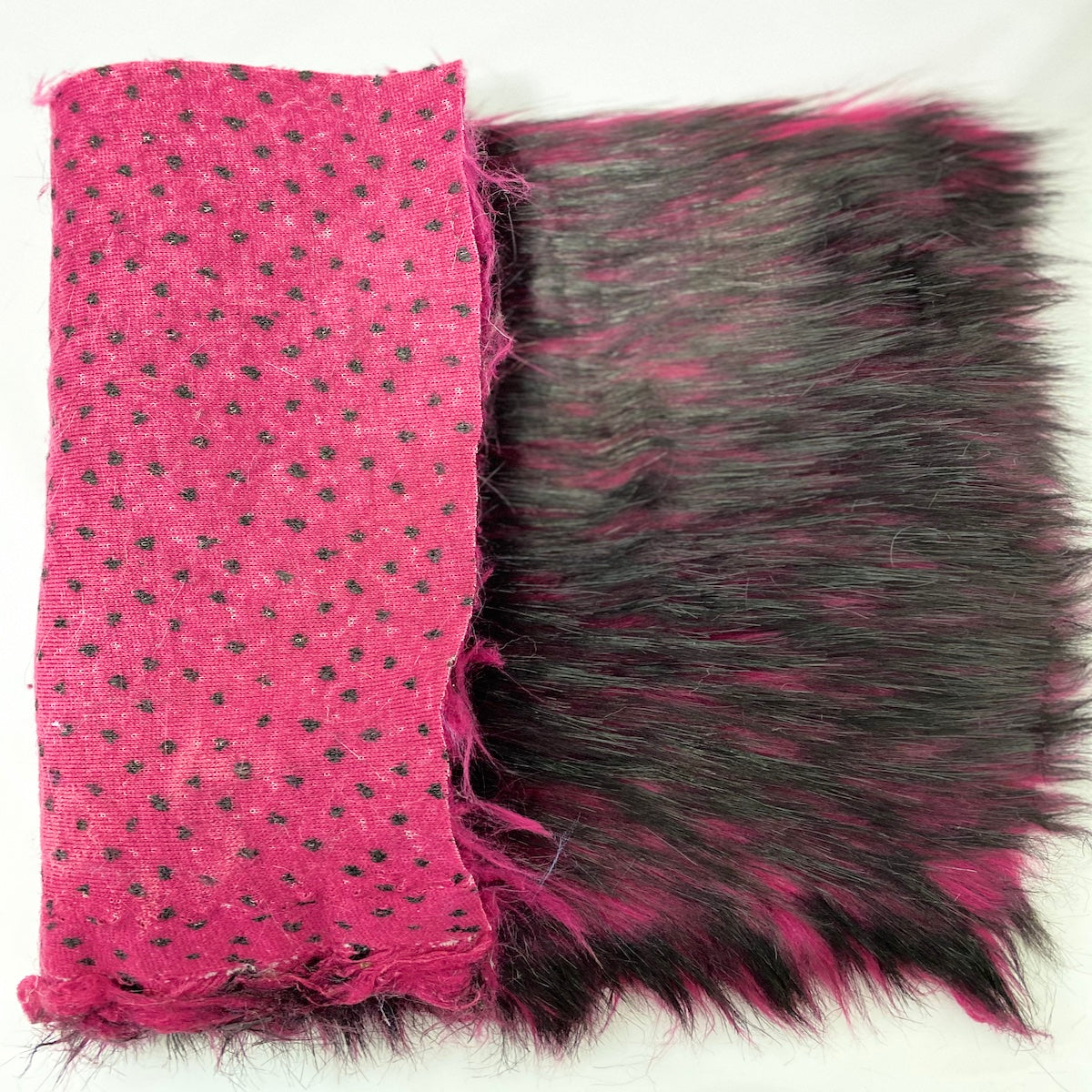 Husky Print Long Pile Shaggy Faux Fur Fabric - 50 Percent Acrylic 50 Percent Polyester Fabric, Husky Print, 60" Width, 2" Pile Length (1 Yard)