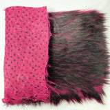 Husky Print Long Pile Shaggy Faux Fur Fabric - 50 Percent Acrylic 50 Percent Polyester Fabric, Husky Print, 60" Width, 2" Pile Length (1 Yard)