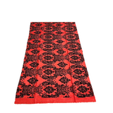 Damask Flocked Taffeta Fabric - 100 Percent Polyester Fabric, Damask Pattern, 60" Width (1 Yard)