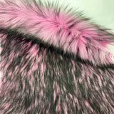 Faux Fur Fabric Husky Print Long Pile Shaggy