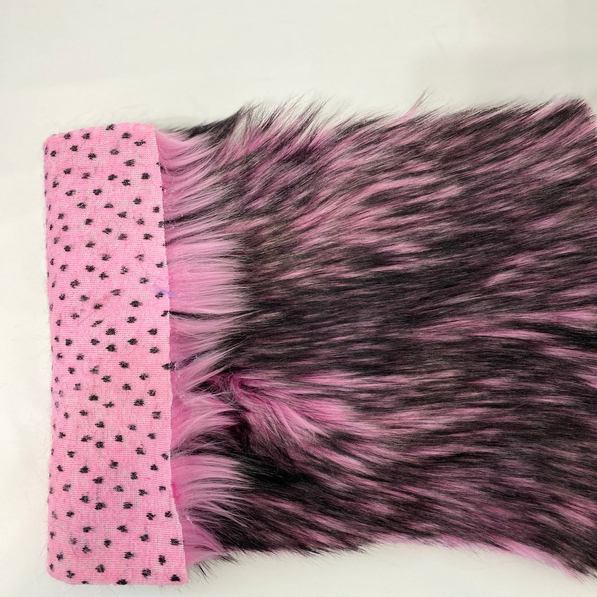 Husky Print Long Pile Shaggy Faux Fur Fabric - 50 Percent Acrylic 50 Percent Polyester Fabric, Husky Print, 60" Width, 2" Pile Length (1 Yard)
