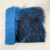 Husky Print Long Pile Shaggy Faux Fur Fabric - 50 Percent Acrylic 50 Percent Polyester Fabric, Husky Print, 60" Width, 2" Pile Length (1 Yard)