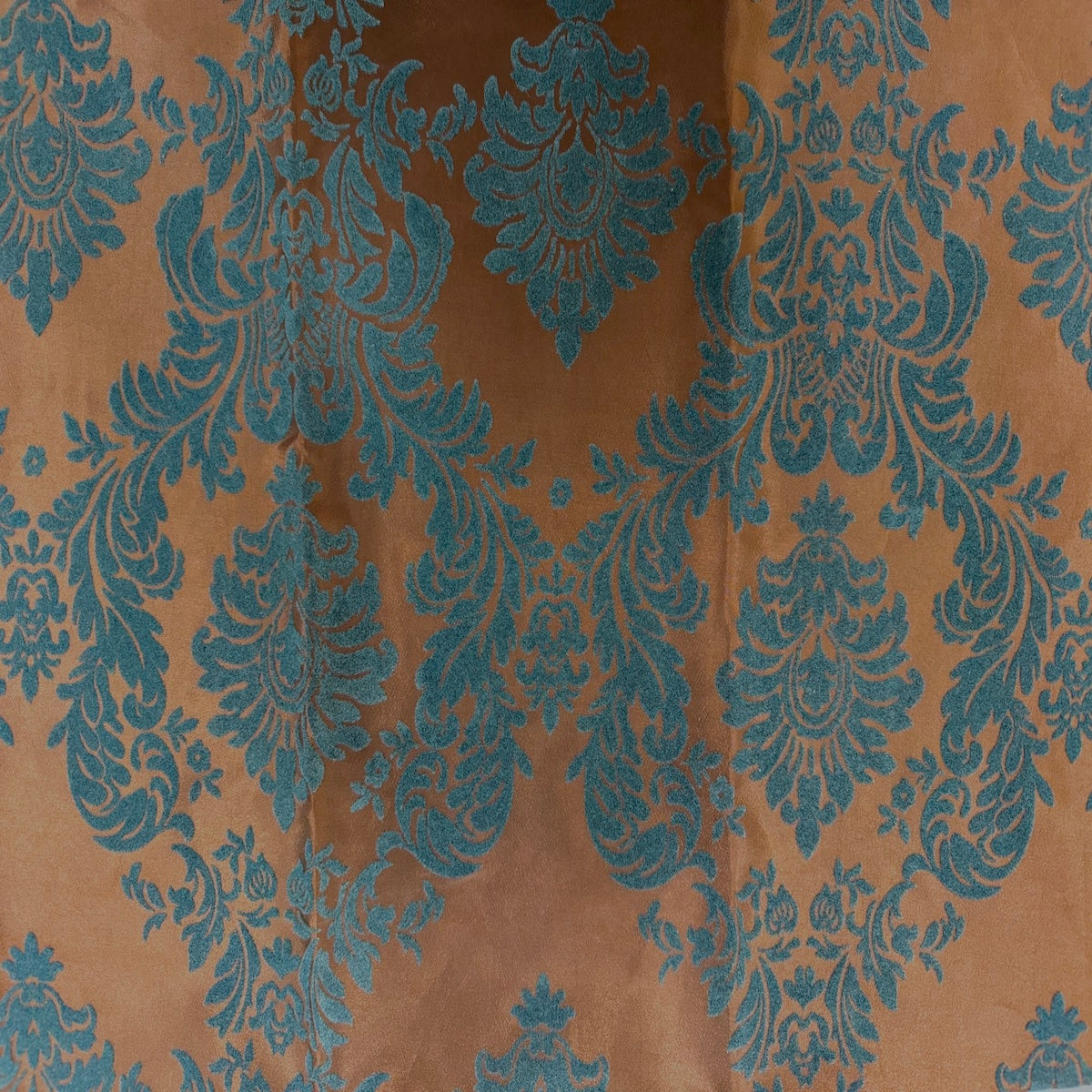 Damask Flocked Taffeta Fabric - 100 Percent Polyester Fabric, Damask Pattern, 60" Width (1 Yard)