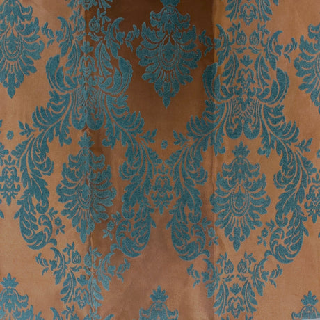 Damask Flocked Taffeta Fabric - 100 Percent Polyester Fabric, Damask Pattern, 60" Width (1 Yard)