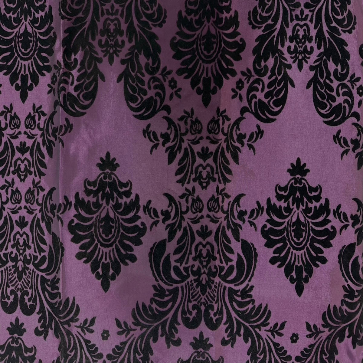 Damask Flocked Taffeta Fabric - 100 Percent Polyester Fabric, Damask Pattern, 60" Width (1 Yard)