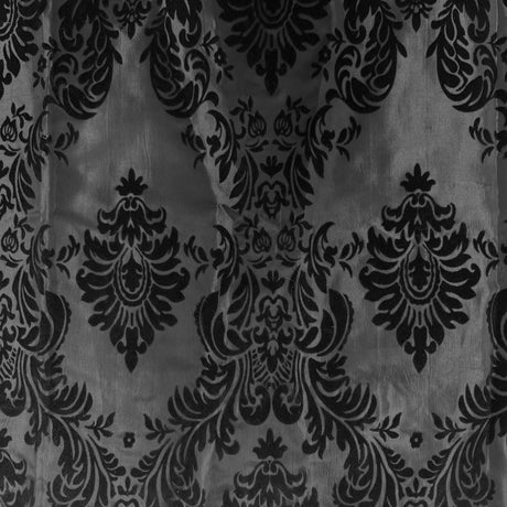 Damask Flocked Taffeta Fabric - 100 Percent Polyester Fabric, Damask Pattern, 60" Width (1 Yard)