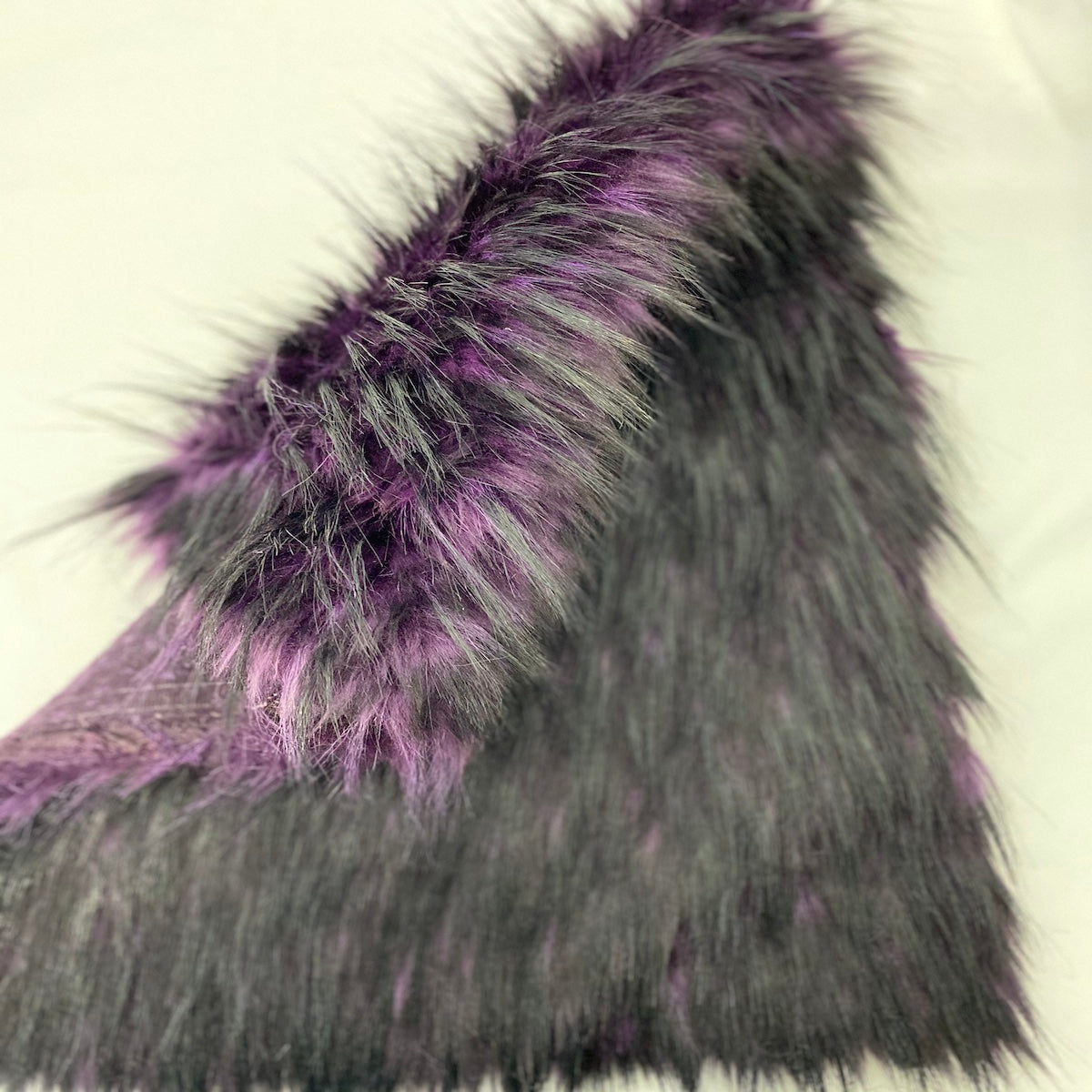 Husky Print Long Pile Shaggy Faux Fur Fabric - 50 Percent Acrylic 50 Percent Polyester Fabric, Husky Print, 60" Width, 2" Pile Length (1 Yard)