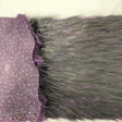 Plum Black Faux Fake Fur Husky Long Pile,