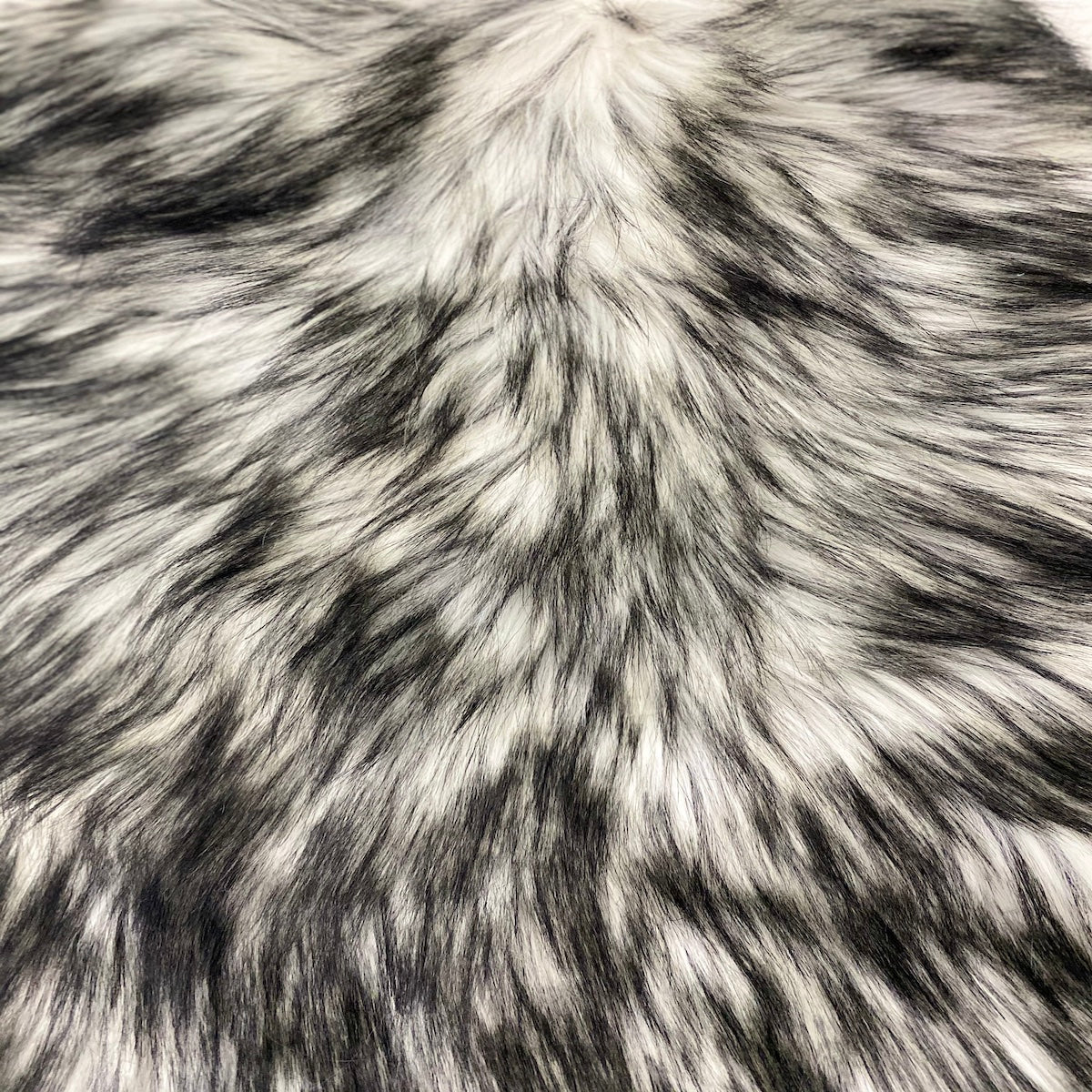 Husky Print Long Pile Shaggy Faux Fur Fabric - 50 Percent Acrylic 50 Percent Polyester Fabric, Husky Print, 60" Width, 2" Pile Length (1 Yard)