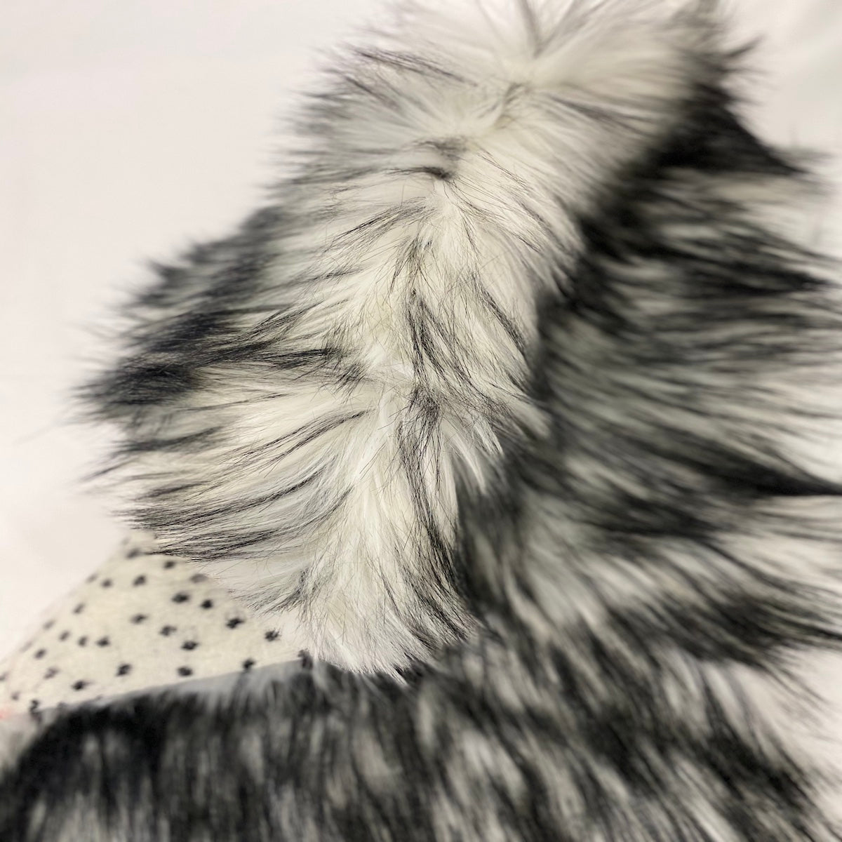 Husky Print Long Pile Shaggy Faux Fur Fabric - 50 Percent Acrylic 50 Percent Polyester Fabric, Husky Print, 60" Width, 2" Pile Length (1 Yard)
