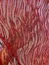 Glitter Wave Lace Red