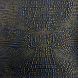 Faux Leather Vinyl Gator Fabric Two Tone