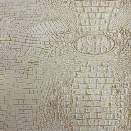 Mugger Two Tone Gator Faux Leather Vinyl Fabric - Two Tone Gator Pattern, 56" Width (1 Yard)