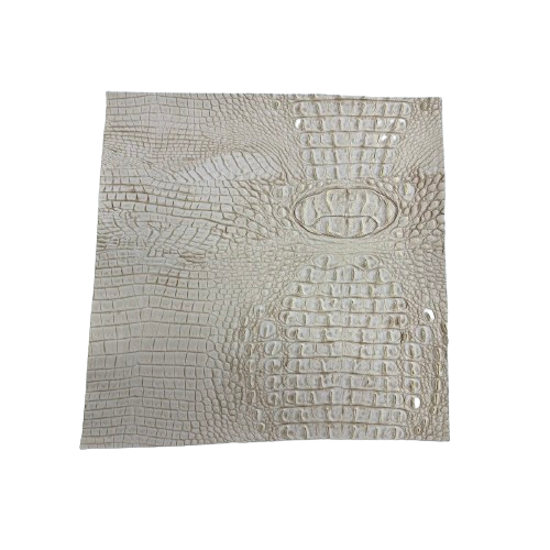 Mugger Two Tone Gator Faux Leather Vinyl Fabric - Two Tone Gator Pattern, 56" Width (1 Yard)